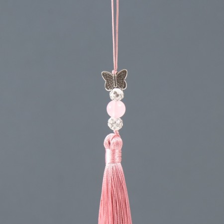 Textile suspension, metal "Butterfly" dusty rose 1x1.2x16.5 cm-2
