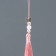 Textile suspension, metal "Butterfly" dusty rose 1x1.2x16.5 cm