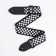 Guitar belt, checkers, 60-117x5 cm, black and white