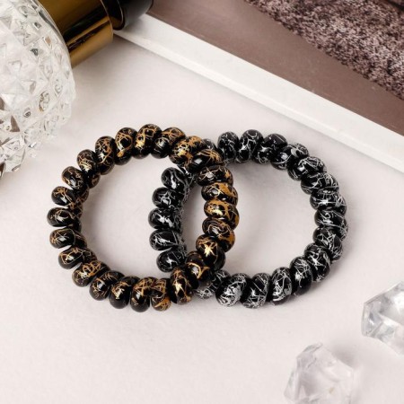 Hair elastic band "Spring" (set 2 pcs) drawing, mix-1