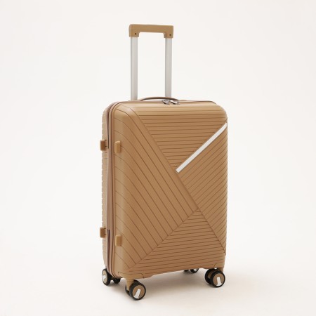 Middle suitcase 24 ", lightning department, code castle, 4 wheels, brown color-1