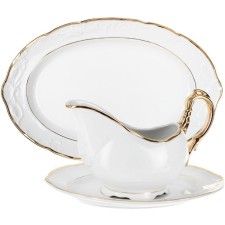 Dining Service 6/25 TULIP, Sveta Tulip decor, golden holders, 25 items