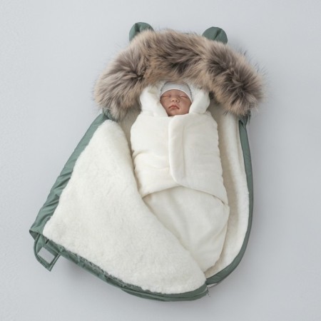 Set for discharge Winter Kinderlitto "New Orsetto", 5 items, height 56-62 cm, Khaki color-6
