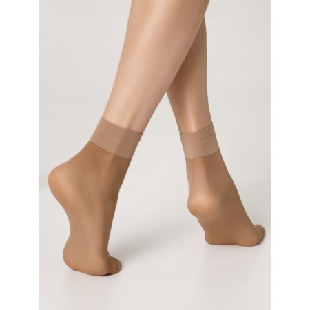 Women's socks Transparent CONTE ELEGANT SOLO 20, size 23-25, Bronz color, 2 pairs-1