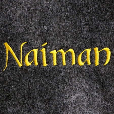 Hat of a bath with embroidery "Naiman" gray-1