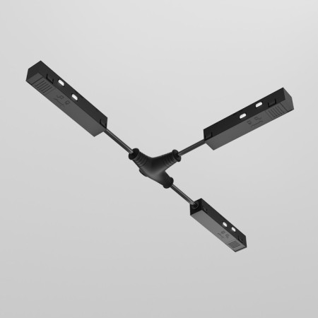 The T-shaped power connector for the track system Technical TRA034CWT-42B, 34.5x1.8x16.3 cm, black color is black-1