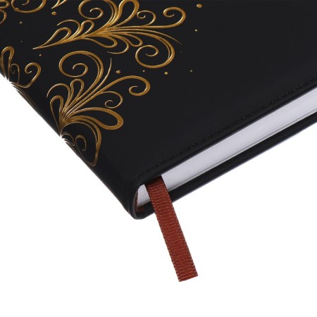 The diary is low, the PVC cover, A5 format, 140 l, cell, with a strap, black-2
