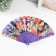Fan plastic bend "Flower girl" Gold Mix 23 cm