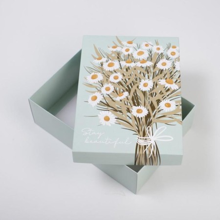 Gift folding box, packaging, "chamomile", 21 x 15 x 7 cm-3