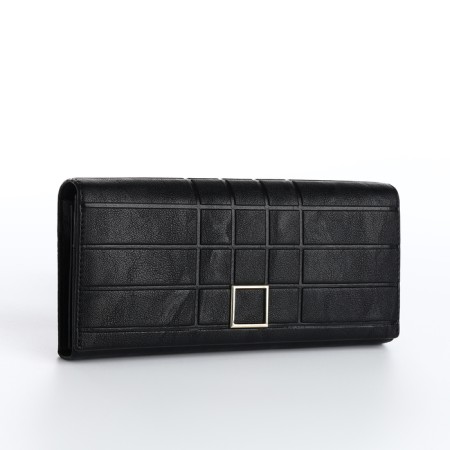 Women's wallet on a magnet, black color