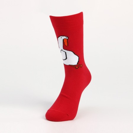 Male socks, red/goose color, size 27