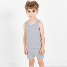 T-shirt for boys, height 122-128 cm, gray color