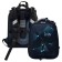 School backpack 38 x 30 x 16 cm, ergonomic back, stavia "black cat", black