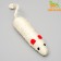 Sizalia "long mouse", 14.5 cm, white toy