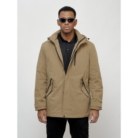 Male demi -season park, size 54, beige color-6