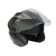 The helmet open with two visors, size XL (60-61), model-BLD-708E, black glossy