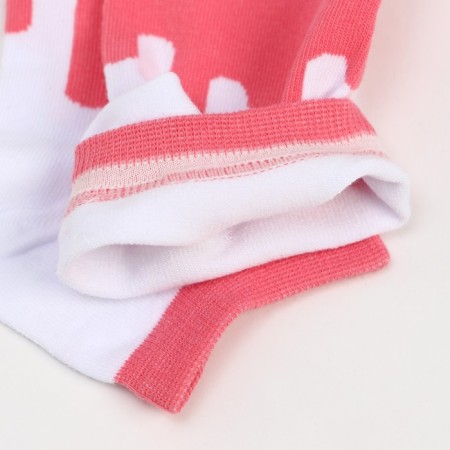 Women's socks, pink/white color, size 23-3