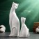 Figure "cats" white, set 2pcs, 16/10cm