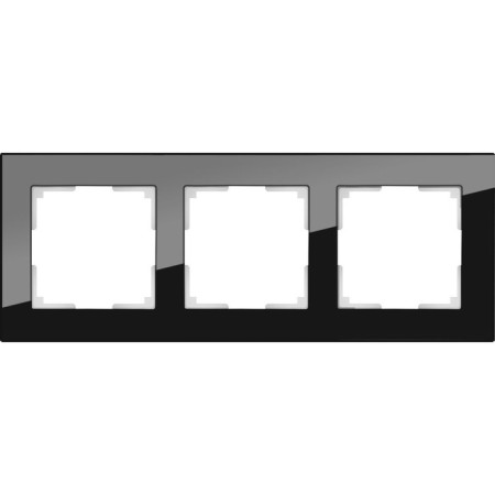 Frame for 3 posts WL01-FRAME-03, black color, glass material