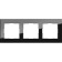 Frame for 3 posts WL01-FRAME-03, black color, glass material