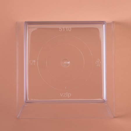 The form of plastic disposable for the buffet "Square", 150 ml, transparent, 15 pcs/unns.-4