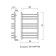 Water heated towel rail Domoterm "Kalips", P9, 9 crossbars, 500 x 700 mm, chrome