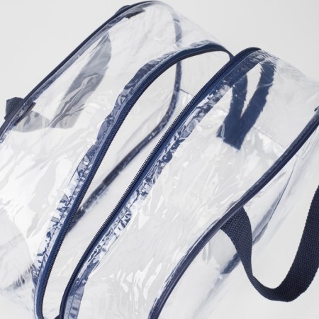 Lightning cosmetic bag, transparent/blue color-3