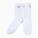 Women's socks "double heart", white color, size 25-27