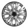 Wheel caps 13 "Lyon +", silver-black, carbon, 2 pcs Airline AWCC-13-02