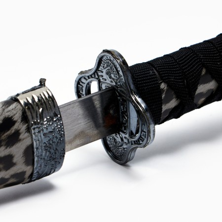 Souvenir weapon "Katana on the stand", brown scabbard near Leopard, 89cm-9