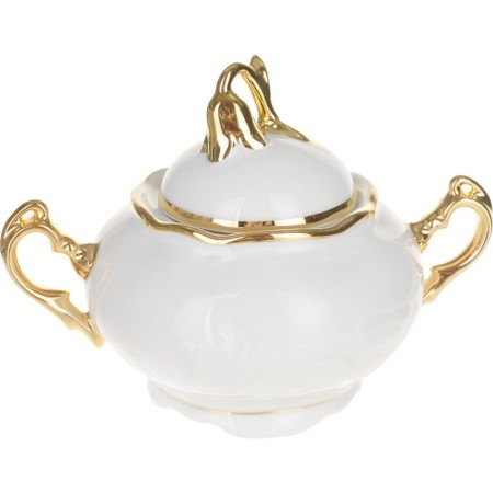 Tea Service 6/9 Tulip, DELIVERY “Snow -white tulip, golden holders”, 15 items-2