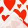 Ethel towel Red Hearts 40x73cm, 100% cotton, sarzha 190 g/m2