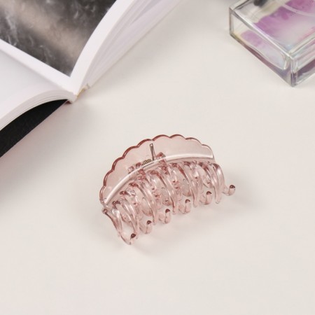 Hair crab "Florian" (set of 3 pcs) arc wave, 6.5 and 4 cm, pink-1