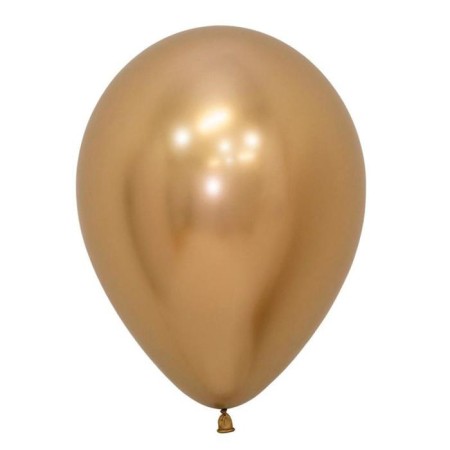 Latex ball 12 “Mirror balls”, gold reflex, set of 50 pcs.-1