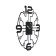 Wall-wall watches "microcircuit", silent, D-40 cm, luminous, aa