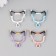 Carabiner Metal with a ring "A cat with a collar" set of 4 pcs 3.4x3.3 cm