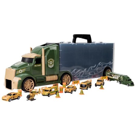 Auto -Vorot Case Givito Militari, with cars, with tunnel, green color, 64 cm-1