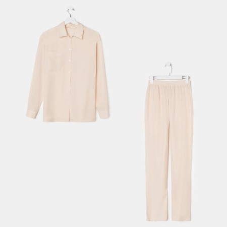 Пижама женская (рубашка и брюки) KAFTAN бежевый, р.40-42-7