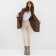 Women's jacket with Minaku scrap: Casual Collection Brown color, pr 50