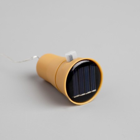 Garland "thread" 1 m dew with a cork, IP44, silver thread, 10 LED, glow of multi, solar battery-3