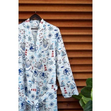 Harebell dress "Captain" sleeve 3/4, size 46-48, waffle 200g/m2, 100% cotton-8