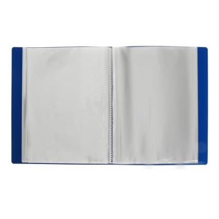 Folder with 100 A4 inserts, 700 μm, calligrata, pocket on the spine, blue-1