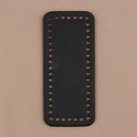 Donce for a bag, rectangular, 18 × 8 × 0.3 cm, black color