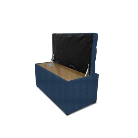 Puff with a lid and weighting, 800 × 400 × 420 mm, bingo velor, Denim color-3