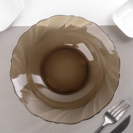 Deep plate alta marea, d = 20 cm, brown color