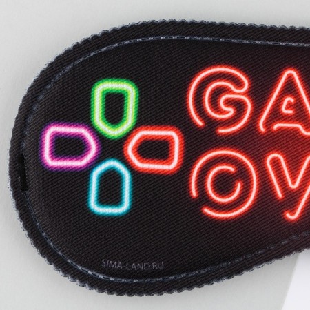 Dream mask Game Over, 19.3 x 9.5 cm, black color-1