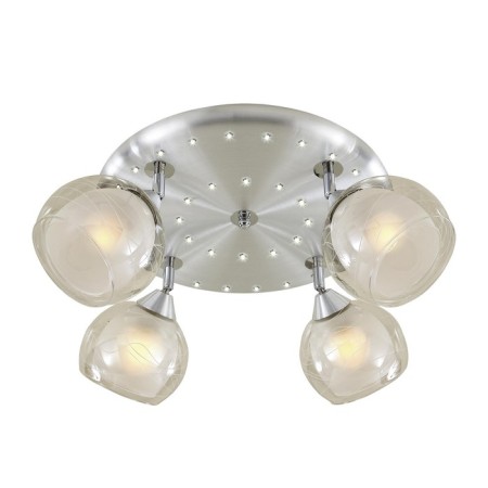 Samba chandelier, 4x75W E27 aluminum, chrome