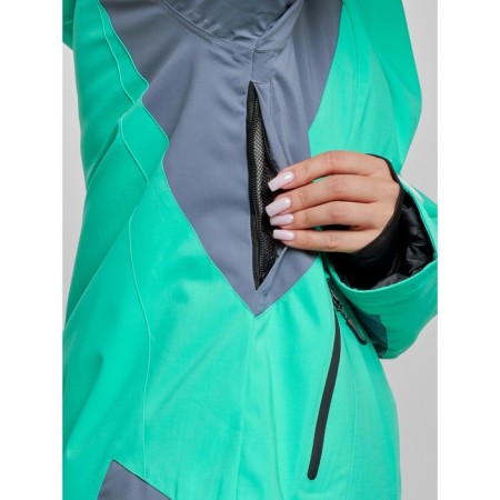 Ski jacket female, size 44, green color-9