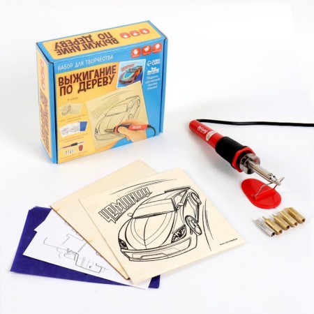 Set for burning and painting on the tree "Champion"-1