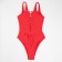 Swimsuit female mere minaku monophonic, red color, size 48